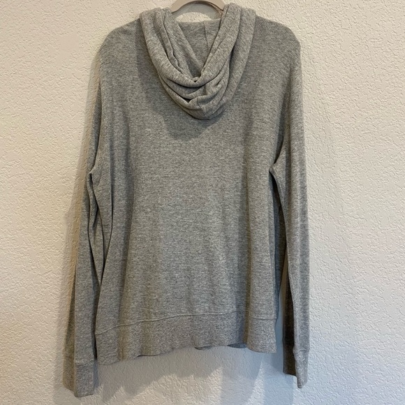 J. Crew Vintage Thermal Henley Hoodie in Grey - 100% Cotton - Picture 7 of 10
